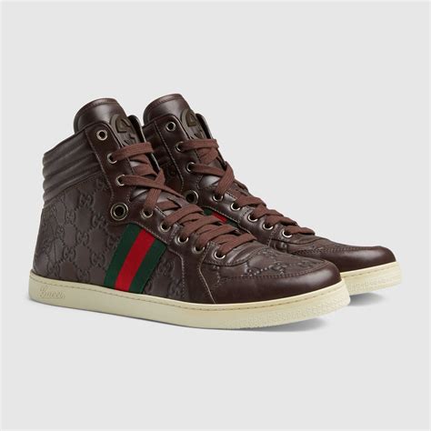 brown gucci trainers|black gucci sneakers for men.